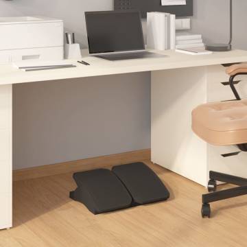 Ergonomic Footrest - Adjustable & Durable - Black 43.5x32.5 cm