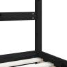 Kids Bed Frame Black 80x200 cm | Solid Pine Wood