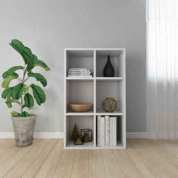 High Gloss White Book Cabinet - Stylish Storage Solution