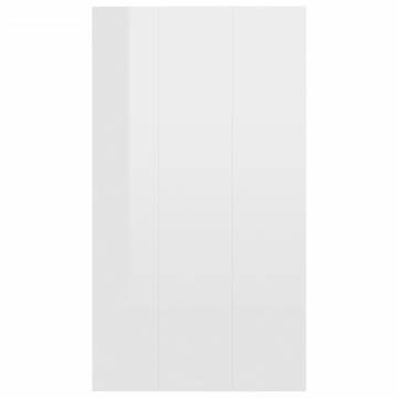 High Gloss White Book Cabinet - Stylish Storage Solution