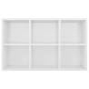 High Gloss White Book Cabinet - Stylish Storage Solution