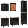 5 Piece Bathroom Furniture Set - Iron & Solid Wood Mango