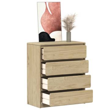 Drawer Cabinet SAUDA Oak - Solid Wood Pine Storage Solution