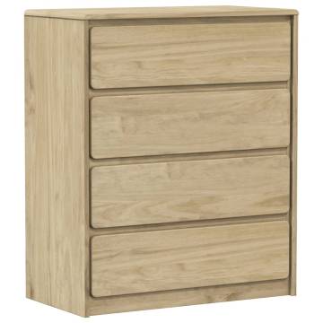 Drawer Cabinet SAUDA Oak - Solid Wood Pine Storage Solution