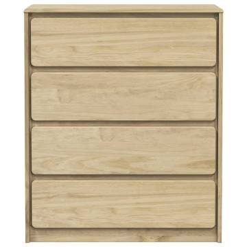 Drawer Cabinet SAUDA Oak - Solid Wood Pine Storage Solution