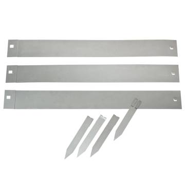 Nature Garden Border Edgings - 3 pcs Steel, 91.4x10.2 cm