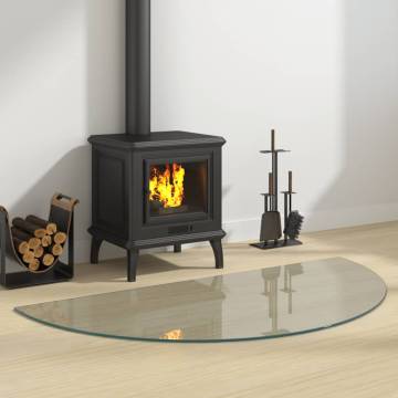 Fireplace Glass Plate Half Round 1200x600 mm - Premium Tempered Glass