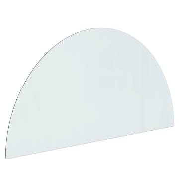 Fireplace Glass Plate Half Round 1200x600 mm - Premium Tempered Glass