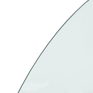 Fireplace Glass Plate Half Round 1200x600 mm - Premium Tempered Glass