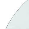 Fireplace Glass Plate Half Round 1200x600 mm - Premium Tempered Glass