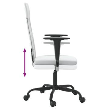 Height Adjustable White Mesh Office Chair - Comfort & Style