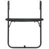 Hanging Balcony Table Black - 60x64x83.5 cm Rattan Look