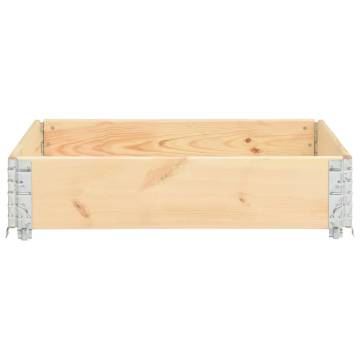 Pallet Collar 100x100 cm - Solid Pine Wood - Hipo Market