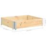 Pallet Collar 100x100 cm - Solid Pine Wood - Hipo Market