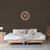 DUTCH WALLCOVERINGS Geometric Black and Gold Wallpaper