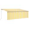 Manual Retractable Awning with LED - Yellow & White 4.5x3m