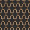 DUTCH WALLCOVERINGS Geometric Black and Gold Wallpaper