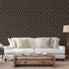 DUTCH WALLCOVERINGS Geometric Black and Gold Wallpaper