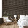 DUTCH WALLCOVERINGS Geometric Black and Gold Wallpaper