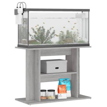 Aquarium Stand Grey Sonoma - Durable 80x35x60 cm Storage