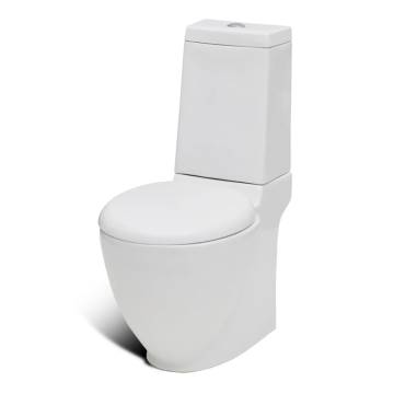 Elegant Stand Toilet & Bidet Set in White Ceramic - Hipomarket