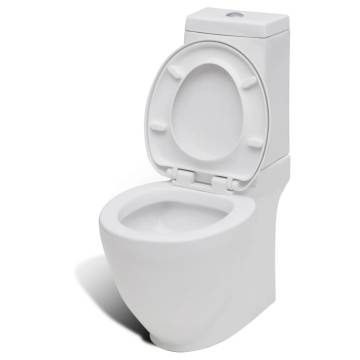 Elegant Stand Toilet & Bidet Set in White Ceramic - Hipomarket