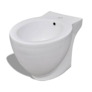 Elegant Stand Toilet & Bidet Set in White Ceramic - Hipomarket