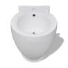 Elegant Stand Toilet & Bidet Set in White Ceramic - Hipomarket