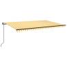 Manual Retractable Awning 500x300 cm - Yellow & White