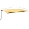 Manual Retractable Awning 500x300 cm - Yellow & White