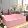 Luxury Wash Basin Matt Pink 41x30x12 cm Ceramic Colour matte pink 