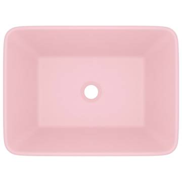 Luxury Matt Pink Ceramic Wash Basin - Stylish & Timeless Design