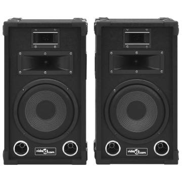 Professional Passive Hifi Stage Speakers - 800W Black (2 pcs)