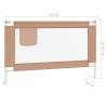 Toddler Safety Bed Rail Taupe | 120x25 cm Fabric - Hipomarket