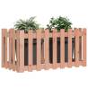 Garden Raised Bed with Fence Design - 100x50x50 cm Solid Wood