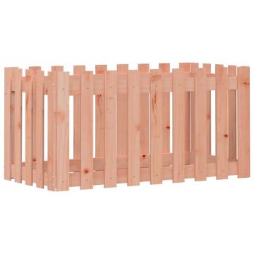 Garden Raised Bed with Fence Design - 100x50x50 cm Solid Wood