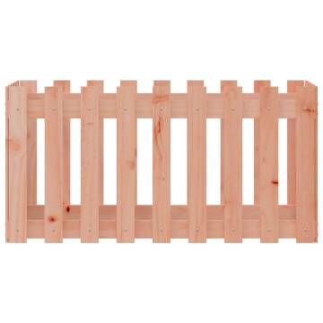 Garden Raised Bed with Fence Design - 100x50x50 cm Solid Wood