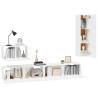 4 Piece White TV Cabinet Set | Stylish & Practical Storage