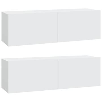 4 Piece White TV Cabinet Set | Stylish & Practical Storage