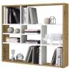 FMD Wall-mounted Shelf with 9 Compartments Antique Oak and White Colour antique oak and glossy white Quantity in Package 1 Number of Pieces 