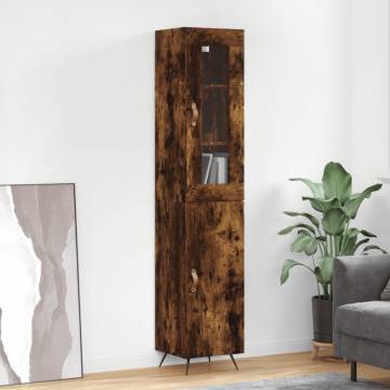 Highboard Smoked Oak - Stylish Storage Solution | HipoMarket