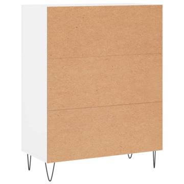 Sturdy White Sideboard - Engineered Wood 69.5x34x90 cm