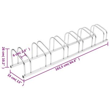 Bike Rack for 6 Bikes - Durable Galvanised Steel Storage