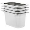 Gastronorm Containers 4 pcs GN 1/4 150 mm Stainless Steel