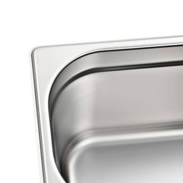 Gastronorm Containers 4 pcs GN 1/4 150 mm Stainless Steel