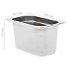 Gastronorm Containers 4 pcs GN 1/4 150 mm Stainless Steel