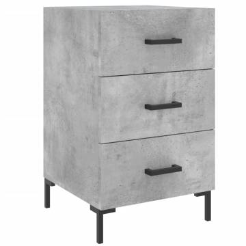 Modern Concrete Grey Bedside Cabinet | Hipomarket UK