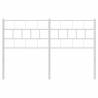 Stylish Metal Headboard White 120 cm - Hipo Market UK