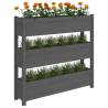 Stylish Grey Solid Wood Planter - 112x25x104.5 cm