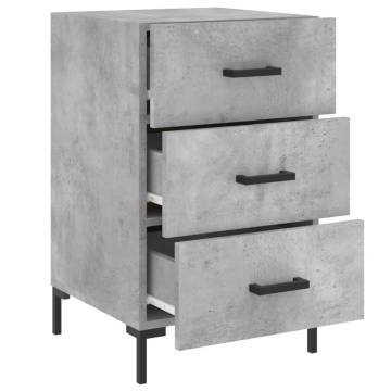 Modern Concrete Grey Bedside Cabinet | Hipomarket UK